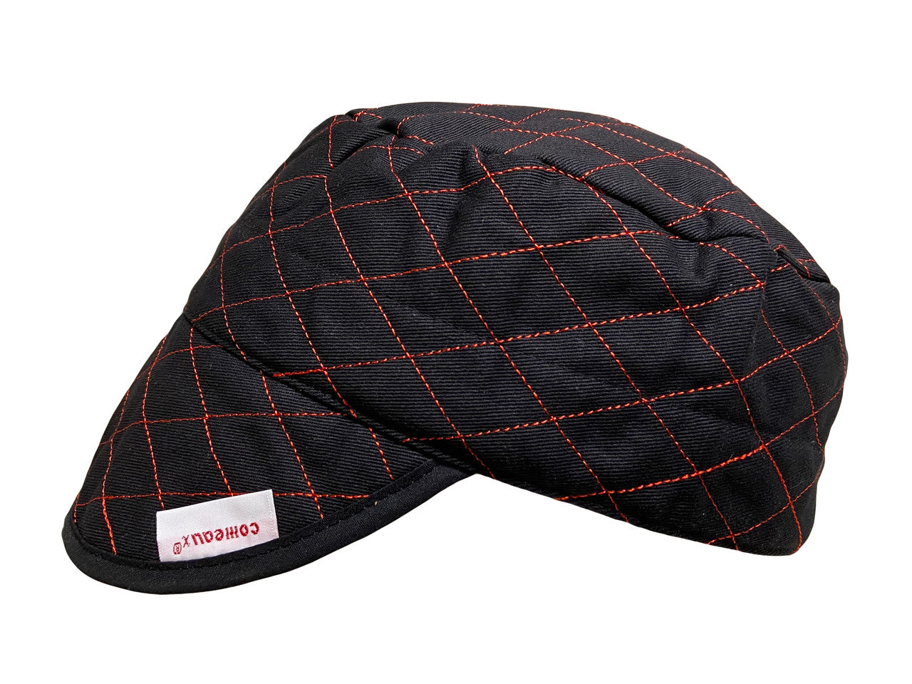 Black Quilted Shop Cap