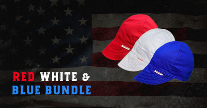 Reversible Red, White, & Blue Welding Cap Bundle