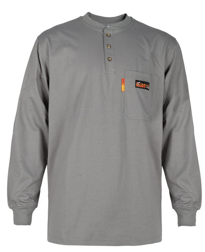 Comeaux FR Henley Shirt - 6oz Grey