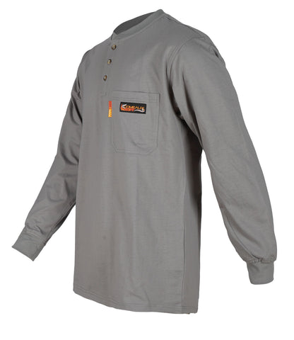 Comeaux FR Henley Shirt - 6oz Grey