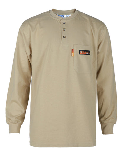 Comeaux FR Henley Shirt - 6oz Khaki