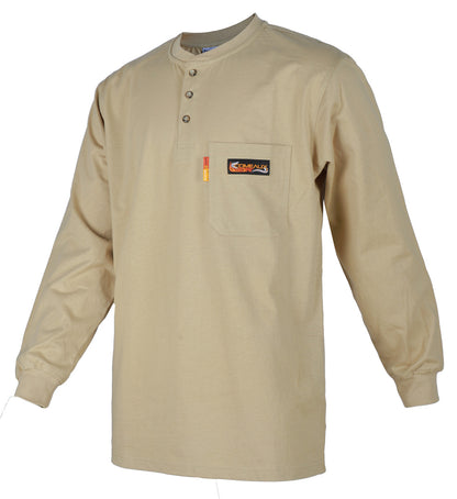 Comeaux FR Henley Shirt - 6oz Khaki