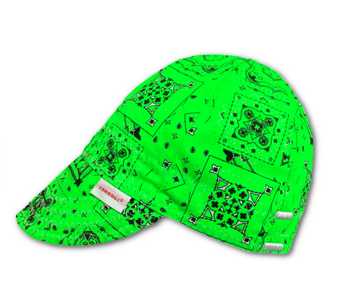 Neon Lights Bandana Print Reversible Welding Cap