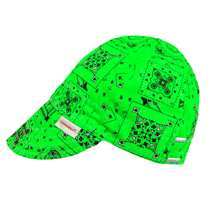 Neon Lights Bandana Print Reversible Welding Cap